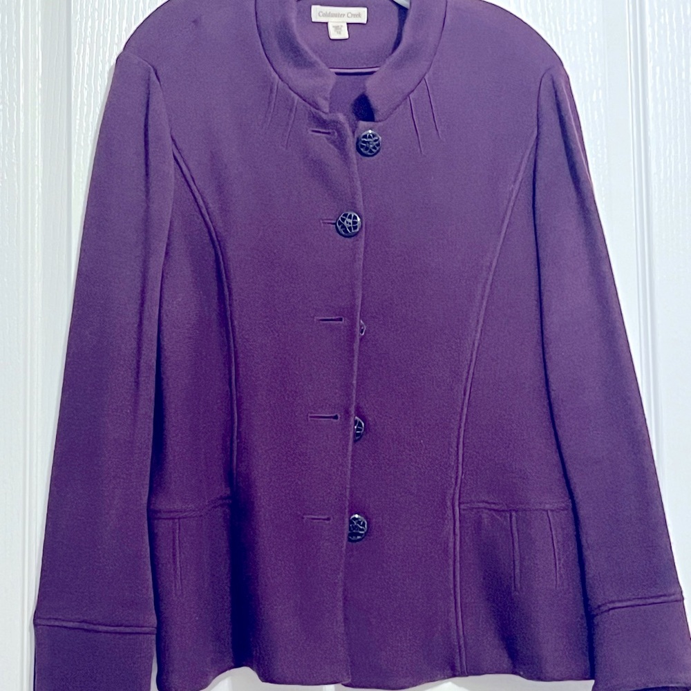 Coldwater Creek Women's Plum Purple Blazer, sz 16